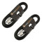 2 x Male XLR to 6.35mm Stereo Jack Lead/Balanced Signal Patch Cable / 2 Pack 6m Black/Black