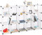 Relaxdays Steckregal aus Kunststoff, Regalsystem erweiterbar, 15 Fächer belastbar, Standregal individuell, transparent