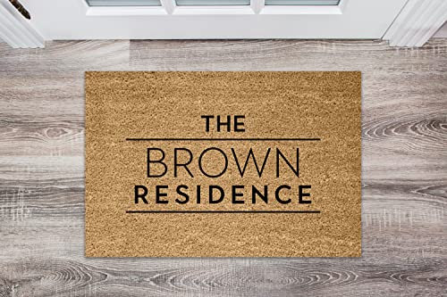 Active Window Films Personalised Genuine Coir Door Mat/Heavy Duty Home Entrance Matting Large (Style 2)