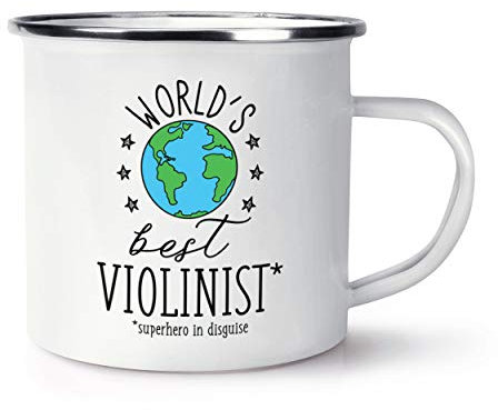 World's Best Violoniste Émail Tasse Mug