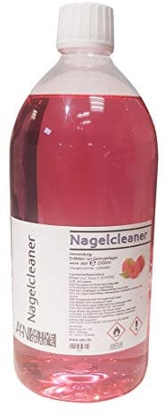 Cleaner mit Himbeerduft für Gel Nägel zum entfetten und reinigen bei der Nagel-Modellage (1000ml) Nail Cleaner Rot für Gelnägel 1 Liter