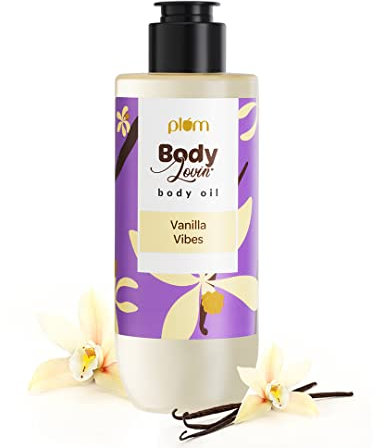 Plum Bodylovin' Vanilla Vibes Body Oil | For Instant Glowing Skin | Long Lasting Deep Moisurization | Nourishing & Body Polishing | Warm Vanilla Fragrance For Women | 200Ml (200 Ml, Pack Of 1)