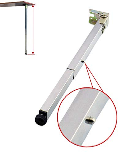 Pata Extensibles de Mesa Acero Inoxidable,Pata de Muebles de Metal Ajustables,Pata de Escritorio de Barra Telescópica Plegables,Pie de Escritorio de Barra Push-Pull,1pcs(Mínimo 24 cm,máximo 30 cm)
