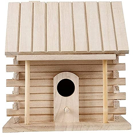 ANCLLO Vogelhaus Vögel Ruheplatz Holz Vögel Box Vogelnest Draußen Holz Vogelhaus Hängend Vogelnest Hängen Vogelfutterspender Hängedeko