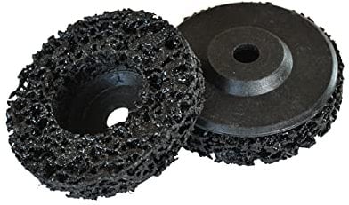 2 Stück Reinigungsscheibe ø: 75 mm, Aufnahme: 10 mm - passendes Zubehör für viele Akku Winkelschleifer und Druckluft-Geräte