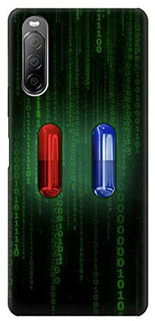 Red Pill Blue Pill Capsule Etui Coque Housse pour Sony Xperia 10 II