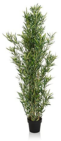 hjh OFFICE 871011 Plante Artificielle BAMBUS Arbre Artificiel pour décoration de Maison, Bambou Grande, Hauteur 165 cm, Plastique/Tissu