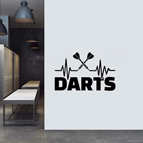 myrockshirt Dart Dartpfeile Herzschlag 20cm Aufkleber Sticker Autoaufkleber