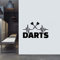 myrockshirt Dart Dartpfeile Herzschlag 20cm Aufkleber Sticker Autoaufkleber