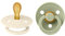 BIBS Colour Symmetrical Schnuller 2er Pack, BPA-frei Dummy-Schnuller, Symmetrischer Nippel. Naturkautschuk / Latex, Hergestellt in Dänemark. 0-6 Monate (2er Pack), Ivory / Sage