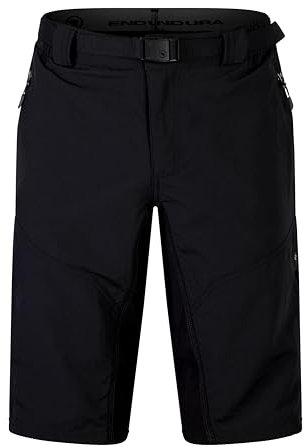 Endura Herren Hummvee Fahrradshorts mit Innenhose | Herausnehmbare Innenhose | Shorts für Stadt und Trails | Gepolsterter Komfort | Cargotaschen | Clickfast Shorts, Schwarz, XL