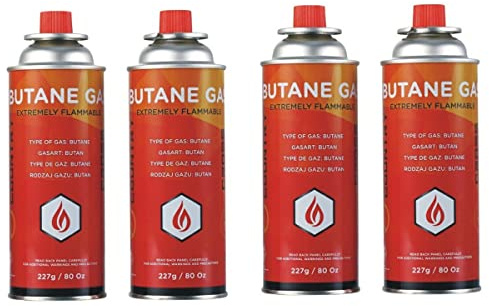 Almineez 4 x Universal Butane Gas Can Bottle Canister BBQ Portable Stove Cookers Cooker Grill Weed Burner Blow Torch