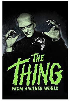 HDTS Film Das Ding aus einer anderen Welt Poster Leinwand Poster Wandkunst Dekor Druck Bild Gemälde für Wohnzimmer Schlafzimmer Dekoration Rahmen: 50 x 75 cm