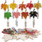 WEDNOK 9 Stück Ahornblatt Windspiel Bastelset Ahornhornblatt Basteln Kinder Holz Herbst Bastelhandwerk zum Bemalen Herbstblatt Klangspiel Kreativsets für Mädchen Junge Herbst Erntedankfest