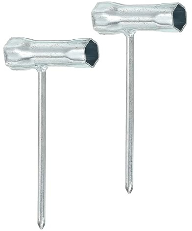 PATIKIL 16mmx19mm Chainsaw Tool Wrench, 2 Pcs Chainsaw Combination T-Wrench Hex Wrench with Phillips Screwdriver for Chain Saw Nuts, Silver