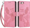SIENIANLINE Handyhülle für iPhone 6 / iPhone 6s Hülle, Premium PU Leder Flipcase Schutzhülle Klapphülle mit Kartenschlitz und Faltbare Brieftasche Hülle für iPhone 6 / iPhone 6s - Rosa