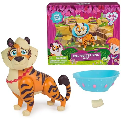 Vida the Vet, Feel Better Koa-Pack mit Koa-Actionfigur, einem Cast und einem Recovery Cone Zubehör, Kinderspielzeug für Mädchen und Jungen ab 3 Jahren