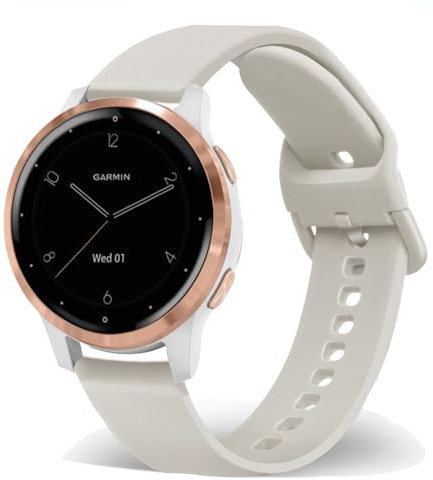 TUCOMO Armband Kompatibel mit 18mm Garmin Venu 2S/Venu 3S/Vivoactive 4S/Vivomove 3S, Weiches Silikon Sport Ersatzband für Garmin Forerunner 255S/265S Herren Damen