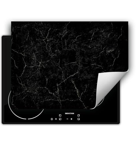 DarHaus Tapa para placa de induccion - Placa protectora vitroceramica 80x52 cm - negro - mármol