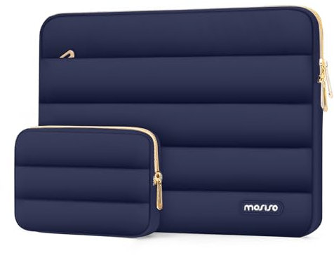 MOSISO 15-15,6 Pollici Custodia Laptop,16 Pollici Borse PC Compatibile con MacBook Pro 16,HP Dell ASUS Acer Toshiba Lenovo Quaderno Computer,Poliestere Orizzontale Borsa con Small Case,Navy Blu