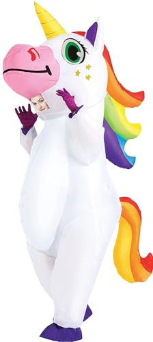 KINQUINN Unicorn Inflatable Costume Full Body Air Blow-up Deluxe Halloween Costume - Adult Size
