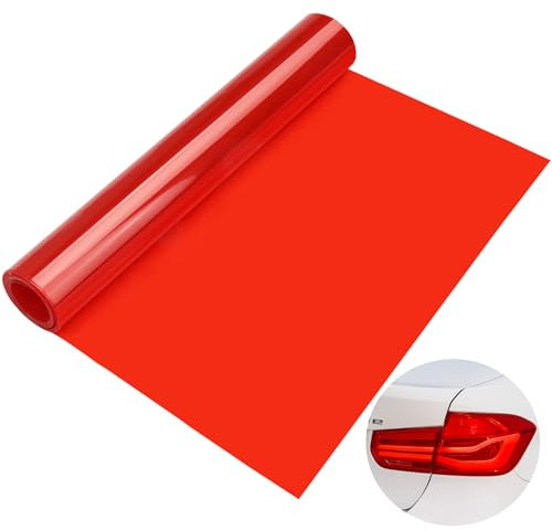 30×120cm Scheinwerfer Folie Tönungsfolie Aufkleber,Tönungsfolie Aufkleber für Scheinwerfer Rot,Wasserdicht Auto Scheinwerfer Folie Tönungsfolie,Rückleuchten Folie Aufkleber,Scheinwerfer Tönungsfolie