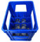 Plastic Bottle Crate, Holds 12 x 1 Litre Bottles, Suitable for Wine, Milk, Blue