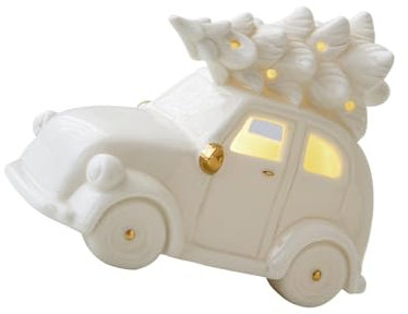 Oshhni Tabletop Figurine Lighted Statue Craft Sculpture Xmas Ornament Christmas Decoration for Bookshelf TV Stand Party Shop Window, Car