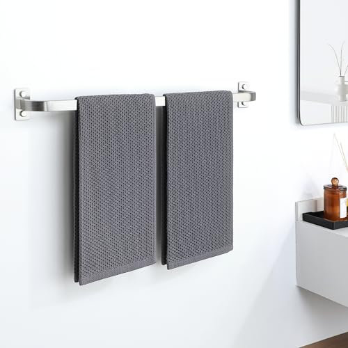 Mooche Porte Serviette Salle de Bain, Porte Serviette Salle de Bain en 304 Acier Inoxydable, Longueur 57 CM, Porte Serviettes Mural Pratique et Robuste, Brossé