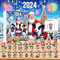 Personalisierte Weihnachtskugel 2024 Neuer Adventskalender 24 Tage Weihnachten Adventskalender Niedliche Kuh Weihnachtsschmuck Anhänger Weihnachten Kuh Figuren und Zubehör
