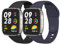 Amzpas 2 Pièces Bracelet pour Xiaomi Redmi Watch 3, Silicone Souple Bracelet Sport de Remplacement pour Redmi Watch 3, Noir+Bleu