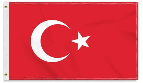 Große 90×150 CM Türkiye Flagge,großes 150D Türk Türkische Freundschafts banner, Deutschlandfahne Doube-Seitendruck Dekor Messingösen large turkey