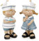 Logbuch-Verlag 2 Maritime Deko Figuren Kinder Matrosen Mädchen Junge blau weiß Strand Urlaub sommerliche Dekoration Geschenkidee 11,5 cm