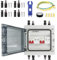 Boîtier de Couplage Solaire PV DC, Parasurtenseur 40A/500V(2 in 2 out), IP65 Étanche Disjoncteur Solaire pour Panneaux Solaires