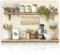 Dazzlewall Decoración de pared de cocina rústica, impresiones de plantas frescas y utensilios de cocina, póster vintage sin marco, 30 x 40 cm