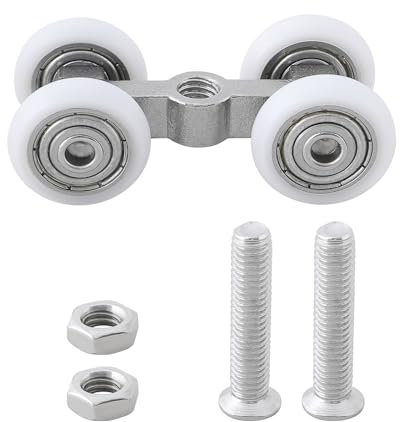 YINETTECH Schiebetür-Rollen, 304 Edelstahl, Kugellager, kleine hängende Radrolle für Zuhause, Schiebetür, Badezimmer, Glastür, 23,5 x 40 x 20 mm, 2 Stück