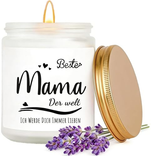 Kerzen muttertag lavendel duftkerze Duftkerzen im Glas | 7oz 200 Gramm Lavendel Natürliches Sojawachs Kerzen Geburtstagsgeschenk für Mutter Beste Muttertagsgeschenke für Mama von Tochter Sohn