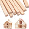 10PCS hölzerne quadratische Dübeln Stäbe Dübeln Sticks Holz 20 x 300 mm quadratische hölzerne Dübeln Stäbe Holz für Kunsthandwerk, unfertige Hartholz Sticks, DIYers, Home Decor (20mm)