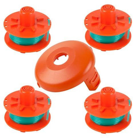 5367 Trimmer Ersatzspule für Gardena Turbo Trimmer SmallCut Art. 2404 & 2402, 5367-20 Trimmer-Ersatzspule mit 5329-20 Abdeckung (4 Spulen + 1 Abdeckung)