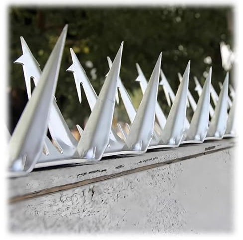 LXHELIVERY Anti-Climbing Thorns -Outdoor Wall Metal Spikes - Security Fence Defensive Spikes Drain Pipe Thorns Metal Spikes For Fences Railing Roof(125cm-4pcs)