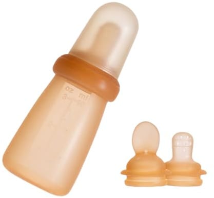 Ergonomische Löffel für Säuglinge, lebensmittelechtes Silikon, Quetschflasche, Lebensmittelspender, Baby-Entwöhnungsutensilien