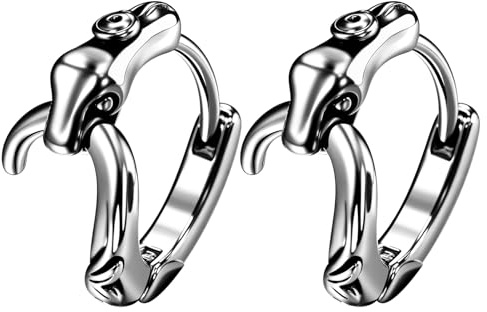 JewelryWe Creolen Ohrringe Herren Edelstahl Keltische Knoten Türkis Schlangen Huggie Creolen Unisex Klein Kreolen Ohrringe Set Wikinger Gothic Punk Schmuck Geschenk für Männer Frauen