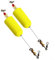 Bobine da pesca 2 pezzi con design ponderato e filo di acciaio, adatti per varie condizioni di pesca (giallo)
