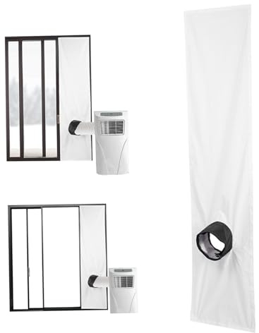 Tragbare Klimaanlagen-Fensterdichtung, 200 cm, verstellbares wasserdichtes Befestigungsband, universelles mobiles Klimaanlagen-Fenster-Set, 200 cm