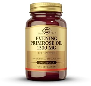 Solgar Evening Primrose Oil 1300 Mg Softgels, Pack of 30 - with Omega-6 and GLA - Easy to Swallow - Gluten Free