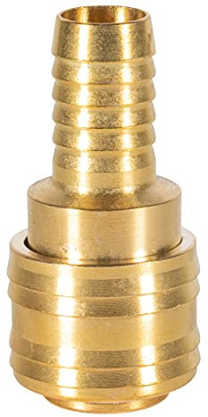 Güde 41013 Schnellkupplung mit Tülle 13 mm (Einhand-Schnellkupplung aus massivem Messing, EU Standardanschluss)