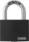 ABUS Cadenas T65AL/40 myLOCK - inscriptible individuellement - cadenas à broche - corps de serrure en aluminium massif - de sécurité ABUS 5 - noir