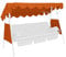 Angerer Freizeitmöbel GmbH Hollywoodschaukel Sonnendach - passend für viele 3-Sitzer Hollywoodschaukeln - Schaukeldach Made in Germany (PE Terracotta, 200 x 120 cm)