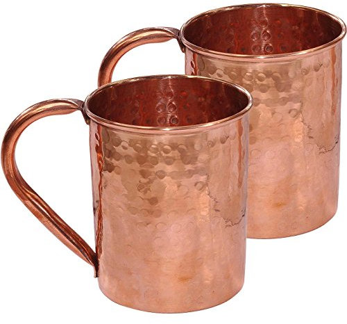 RASTOGI Kunsthandwerk Drinkware Zubehör Kupfer gehämmert Moscow Mule Becher, Kupfer