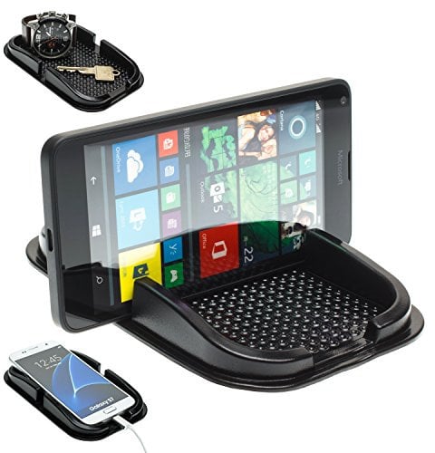 Mobilefox KFZ Auto Anti Rutsch Matte Haft Pad Armaturenbrett Handy Halter passend für Microsoft Lumia 950/930 830/730 650/640 550 1520/1020